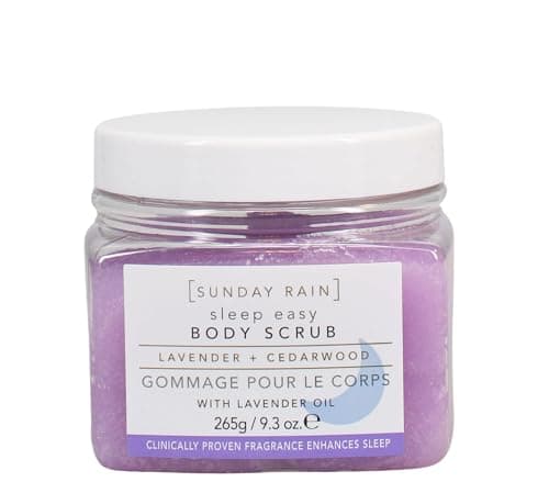 Image of Sunday Rain Sleep Easy Polishing Body Scrub for Dry Skin, Calming Lavender Scent, Vegan and Cruelty-Free, 265g