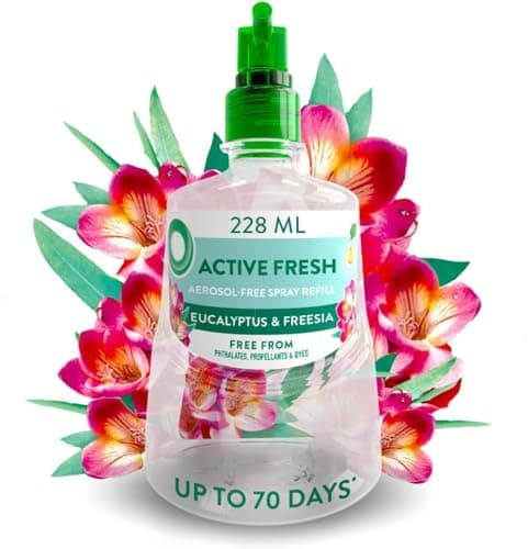 Image of Air Weck Aerosol-Free Automatic Air Freshener Spray Refill, Eucalyptus & Freesia,228ml, 24x7 Active Fresh Odour Neutraliser, Lasts Up to 70 Days, Air freshener For Home