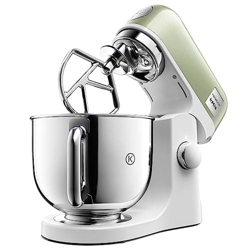 Image of Kenwood kMix Stand Mixer KMX760AGR for Baking, Stylish Kitchen Mixer with K-beater, Dough Hook and Whisk, 5 L Stainless Steel Bowl, Removable Splash Guard, 1000 W, Editions Green