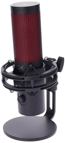 Image of HyperX QuadCast 2 – USB Microphone for Gaming, Streaming and Podcasting, with On-Board Controls, LED Lighting, Removable Shock Mount, PC, Mac, PS5, PS4, USB-C - Black