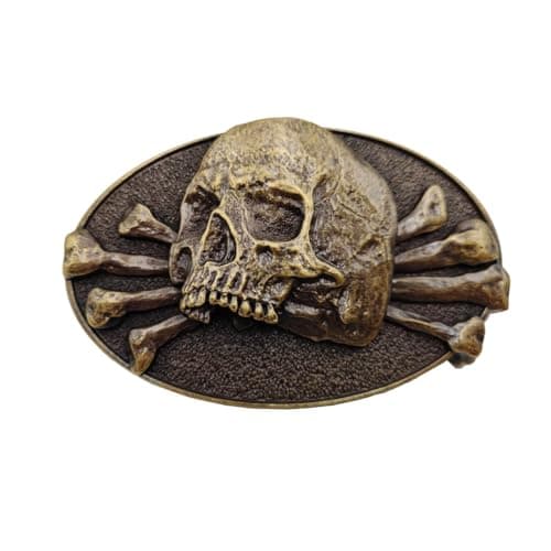 Image of No Rest Skull Belt Buckle