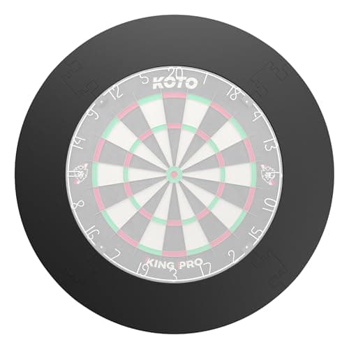 Image of KOTO - 4pcs. Surround (13.5cm) Black, Dart Board Surround Ring, Economical & Durable Surround, Prevents Damage to Both Walls & Dart Tips, Darts
