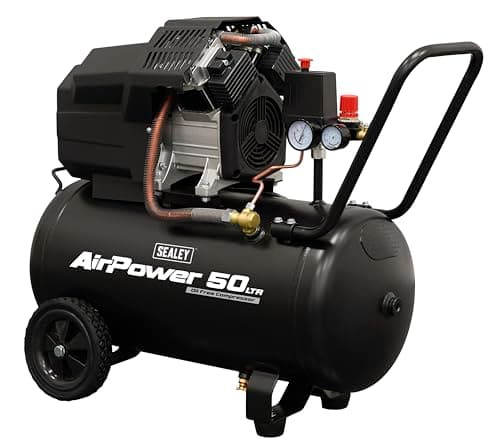 Image of Sealey V-Twin Oil Free Direct Drive Air Compressor, 50L, 3hp - SAC5002