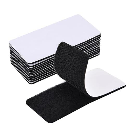 Image of hautllaif 12 Pcs Industrial Strength Sticky Pads,50×100mmExtra Strong Hook and Loop Tape,Double Sided Heavy Duty Strong Reusable for Wall,Floor,Metal