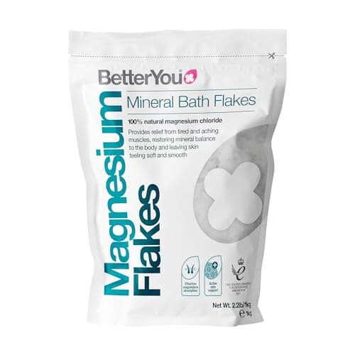 Image of BetterYou Magnesium Original Bath Flakes, Natural Source of Zechstein Magnesium, Mineral Bath Flakes, Cleansing Bath Salts, Vegan & Palm-Oil Free, 1kg