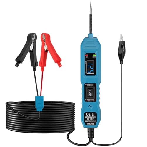 Image of eSynic 6-36V Popular DC Circuit Tester,Power Tester with 2 LED Light Text&4.5M Cable for Voltage Text/Continuity Testing/Light Checked,suitable for Car/Motorcycle/Steamship