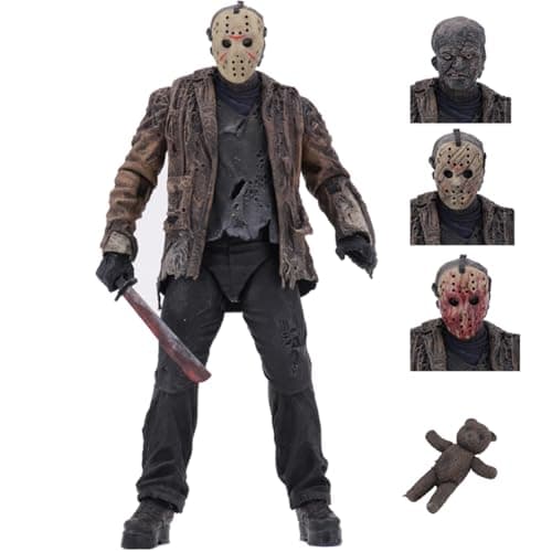 Image of Jilijia Jason Voorhees Figure 18cm Jason Voorhees Action Figure PVC Model Statue Desktop Ornaments Halloween Collection Christmas Decoration Gift for Fans