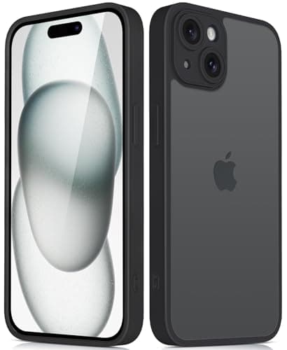 Image of Mootobo for iPhone 15 Plus Case 6.7-Inch, Military-Grade Protection 360° Full Body Frosted Translucent Back Phone Cover, Anti-Fingerprint Slim Shockproof Phone Case for iPhone 15 Plus Case – Black