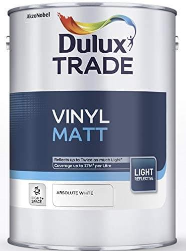 Image of Dulux Light & Space Matt Emulsion Paint For Walls And Ceilings - Absolute White 5 Litres