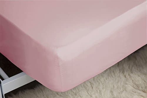 Image of Belledorm Percale 11" Fitted Sheet + Flat Sheet + Duvet Cover + Housewife Pillowcase Bundle Set, 200 Thread Count (Blush, Single)