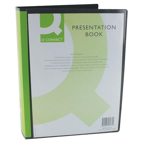 Image of Q-Connect Presentation Display Book 100 Pocket A4 Black KF01271