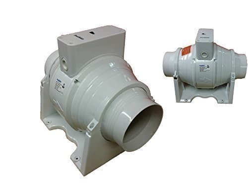 Image of SMF150T Run On Timer Fan in line Mixed Flow 6'' 150mm Bathroom Shower Extractor Fan 530m3/hr - 2 Speed