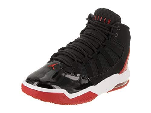 Image of Nike Jordan Max Aura, Boy's Low-Top Sneakers, Multicolour (Black/Black/Gym Red/White 6), 5 UK (38 EU)