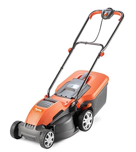 Image of Flymo Speedi-Mo 360C Electric Wheeled Lawn Mower, 1500 W, Cutting Width 36 cm, Orange/black