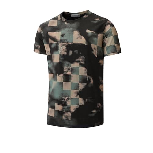Image of RONOMO Men's Round Neck Short Sleeved T-Shirt | Medium Elasticity | Soft and Breathable | Pre Shrunk Treatment| (CGZ Green XL)