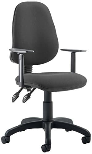 Image of Dynamic Eclipse II Lever Task Operator Chair with Height Adjustable Arms - Charcoal