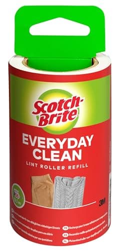 Image of Scotch-Brite Everyday Clean Lint Roller Refill - 1 Roll 56 Sheets - Works Great on Pet Hair, Clothing, Furniture and More, White