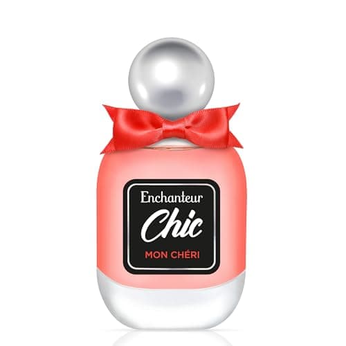 Image of Enchanteur Chic Mon Cheri Eau de Toilette 50ml – Sweet Fruity Floral Fragrance with Apple, Marshmallow, Rose & Peony Accents, Women's Perfume for Daily Wear or Gifting