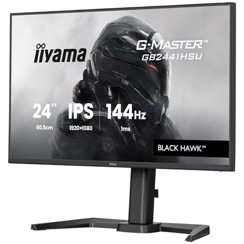 Image of iiyama G-Master GB2441HSU-B1 24 inch 144Hz HD Gaming Display, 1ms (MPRT) IPS LCD with Adaptive Sync, HDMI/DP, HAS