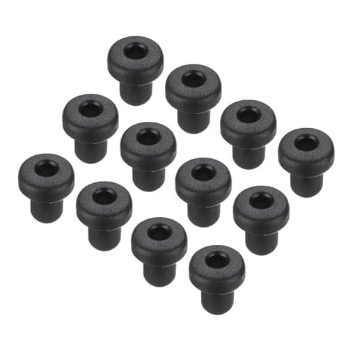 Image of sourcing map 15Pcs t Shape Rubber Grommet Mount Dia 3mm ID 1.5mm H 5mm Black Seal Protection Cable Grommets Flexible for Cable Pipe