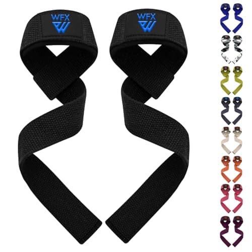 Image of Weight Lifting Straps Wrist Support Padded Neoprene Gym Cross Training Hand Bar weightlifting Straps Fitness Bodybuilding Power Exercise Grips Deadlift Men Women (Black)