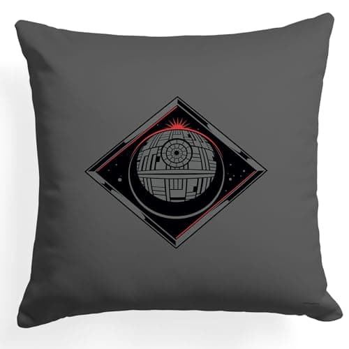 Image of Northwest Wars Pillow, 18" x 18", Death Star Badge