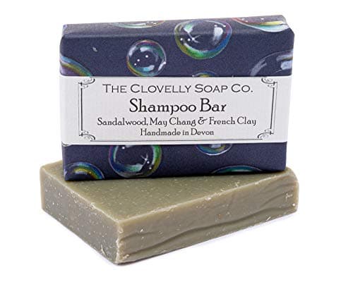 Image of Clovelly Soap Co Natural Handmade Shampoo Soap Bar with Sandalwood & May Chang for Normal-oily Hair and Scalp 100g