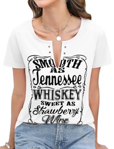 Image of heekpek Women's T-Shirts Ladies Tops Summer Tshirts Graphic Printed Tee Short Sleeve Casual V Neck T Shirt, White, XXL