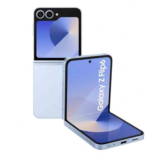 Image of Samsung Galaxy Z Flip6 AI Smartphone, Unlocked Android Smartphone, 512GB Storage, 50MP Camera, Blue, 3 Year Manufacturer Extended Warranty (UK Version) (Renewed)