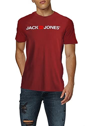 Image of JACK & JONES Men's Jjecorp Logo T-Shirt, Red (Red Dahlia), L