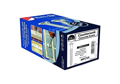 Image of TIMCO Multi-Fix Countersunk Head Masonry Screw - 6 x 60 - Set of 100 Pieces,Silver
