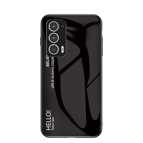 Image of Rfvzubemok Compatible with Huawei P40 Pro Plus 5G Case,3-layer combination (PC Glass back panel+TPU Silicone) Anti-drop Phone Case Cover Black