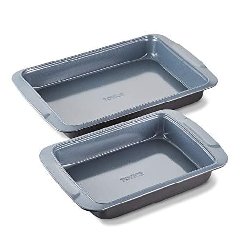 Image of Tower Cerasure 2 Piece Roasting Tray Set with Carbon Steel Construction, Graphite, T843070