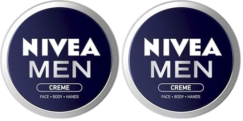 Image of NIVEA MEN - Crème Moisturiser - Face, Hand & Body Cream - Enriched With Aloe Vera & Vitamin E - Cares & Hydrates - Non-Greasy - Absorbs Quickly - All Skin Types - 150 ml (Pack of 2)