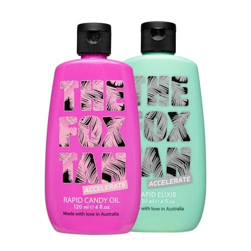 Image of The Fox Tan The Candy Crush, Tanning Accelerator & Oil, For Long-Lasting, Faster & Darker Tans, Vegan & Cruelty-Free, 120ml (2 Products)