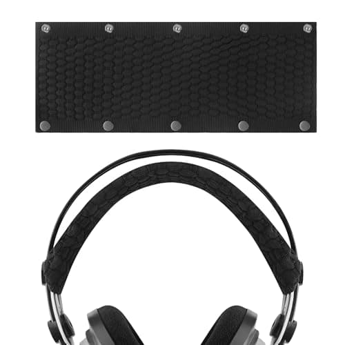 Image of Geekria Knit Fabric Headband Cover Compatible with Logitech, Turtle Beach, Panasonic, AKG, Sennheiser, Sony Headphones, Easy DIY Installation (Black)