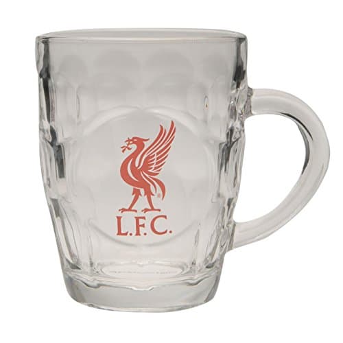 Image of Team Pint Glass Football Fan Club Crest Memorabilia Accessory New Liverpool One Size