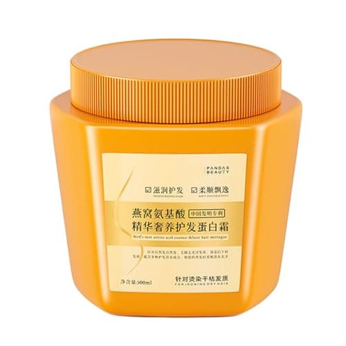 Image of 500 Ml Amino Acid Luxury Nourishing Hair Protein Cream,Hair Masks For Damaged Hair, Repairing -ce Hair Ma-sk - For Dry, Frizzy, And Damaged Hair