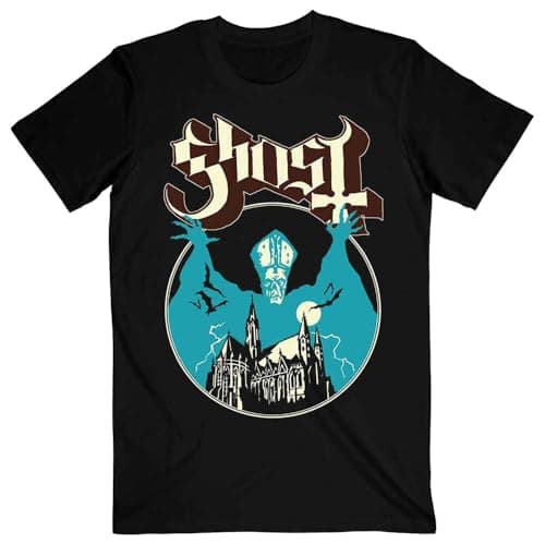 Image of Ghost Men's Opus Regular Fit Round Collar Short Sleeve T-Shirt, Black, Large