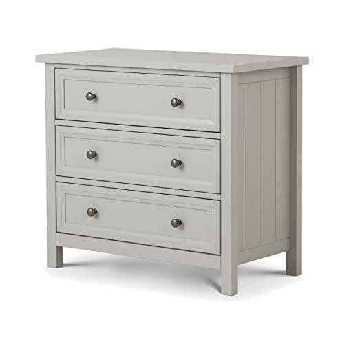 Image of Julian Bowen Maine 3 Drawer Chest, Dove Grey