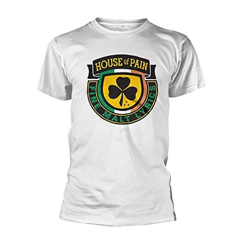 Image of House of Pain Fine Malt Lyrics (White) Official Tee T-Shirt Mens Unisex (Medium)