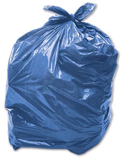 Image of 100 x Blue 90L Medium-Duty (28 Micron / 112 Gauge) Alina Coloured Refuse Sack/Polythene Dustbin Liner/Plastic Bin Bag / 90 Litre Blue Garbage Bag (100 Sacks)