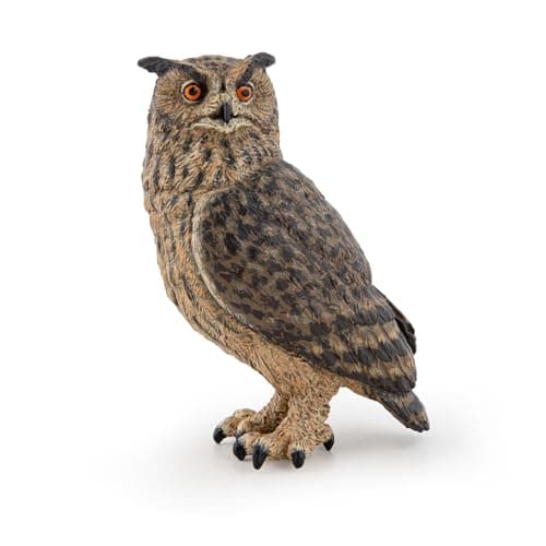 Image of PAPO - Realistic Eagle Owl Figure - Ages 3+ - Forest Animals Collection - Educational Play Nocturnal Birds - Gift Idea Toy for Girls and Boys
