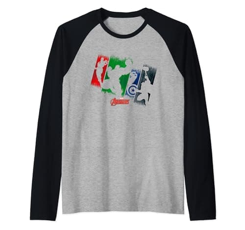 Image of Avengers Team Punch Out Raglan Baseball Tee