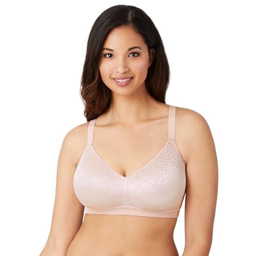 Image of Wacoal Women's Non-Wired Bra with Back appliqué Full Coverage, Opaque, Rose Dust, 32D