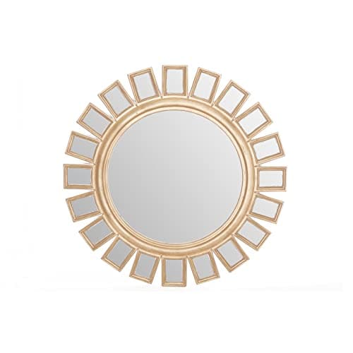 Image of Premier Housewares Wall Mirror/Hanging mirror wall/Sunflower Bathroom Wall Mirrors/Garden Mirrors For Outdoor /W88 x D4 x H88cm.