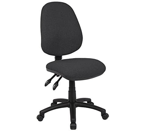 Image of Dams Vantage 100 Two Lever Fabric Operator Chair - No Arms - Charcoal (V100-00-C-BB) V100-00-C