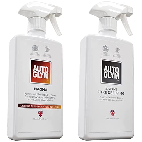 Image of Autoglym Magma Liquid Clay, 500ml - Colour Transform Technology Removes Stubborn Iron Specks From Car Bodywork, Car Wheel Cleaner & Instant Tyre Dressing, 500ml - Spray-on Tyre Care Solution
