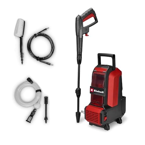 Image of Einhell Cordless Pressure Washer 36V Power X-Change, 105 Bar, 270 l/h, 4M High-Pressure Hose, 5M Suction Hose, incl. 2 x Nozzles, Wash Brush, Without Battery HYPRESSO 36/105