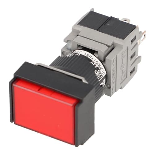 Image of AH165-TL5R11E3 | AH16F5N-11E3R | FUJI FLUSH RECTANGULAR HEAD (ALT) RED 1NO+1NC 24VDC LED